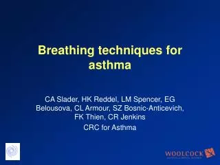 Breathing techniques for asthma
