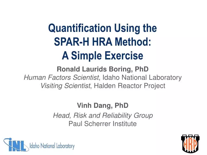 quantification using the spar h hra method a simple exercise