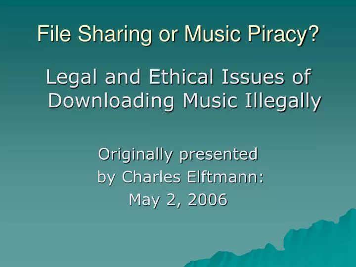 file sharing or music piracy