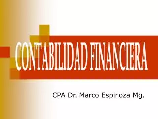 CPA Dr. Marco Espinoza Mg.