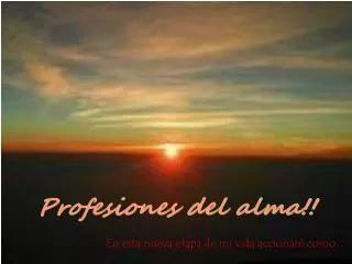 Profesiones del alma!!