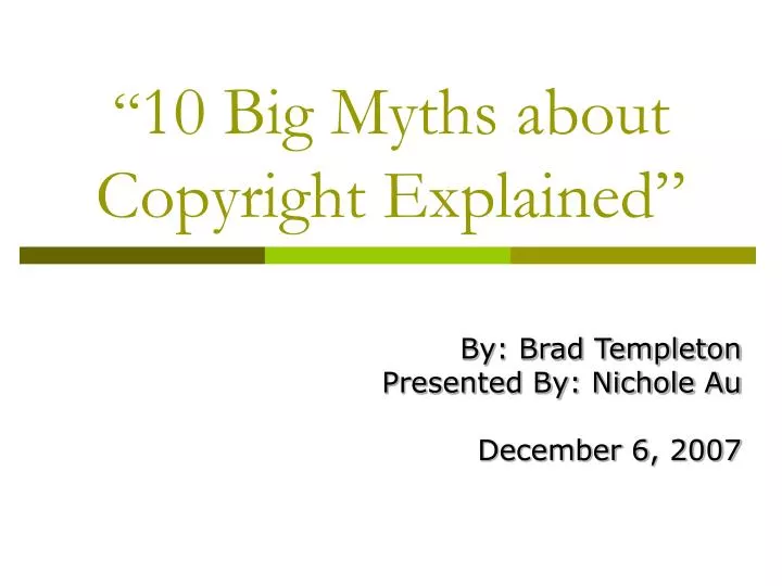 10 big myths about copyright explained