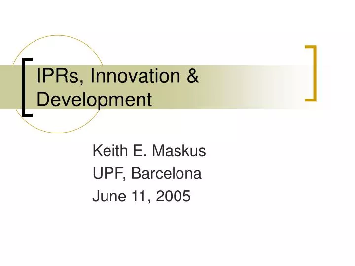 iprs innovation development