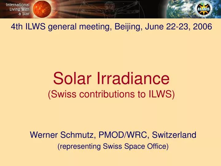 solar irradiance swiss contributions to ilws