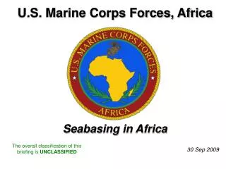 U.S. Marine Corps Forces, Africa Seabasing in Africa