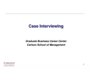 Case Interviewing