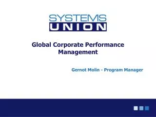Global Corporate Performance Management