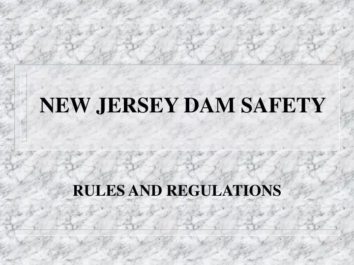 new jersey dam safety