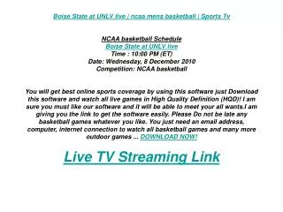 Boise State at UNLV live | ncaa mens basketball | Sports Tv