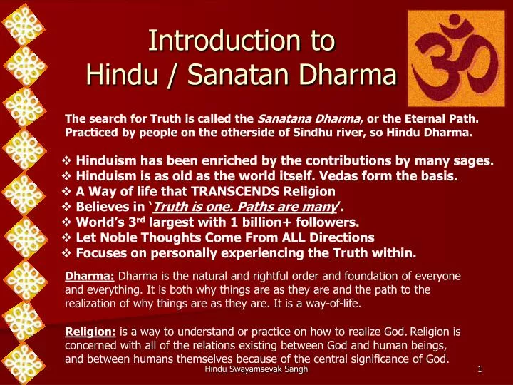 introduction to hindu sanatan dharma
