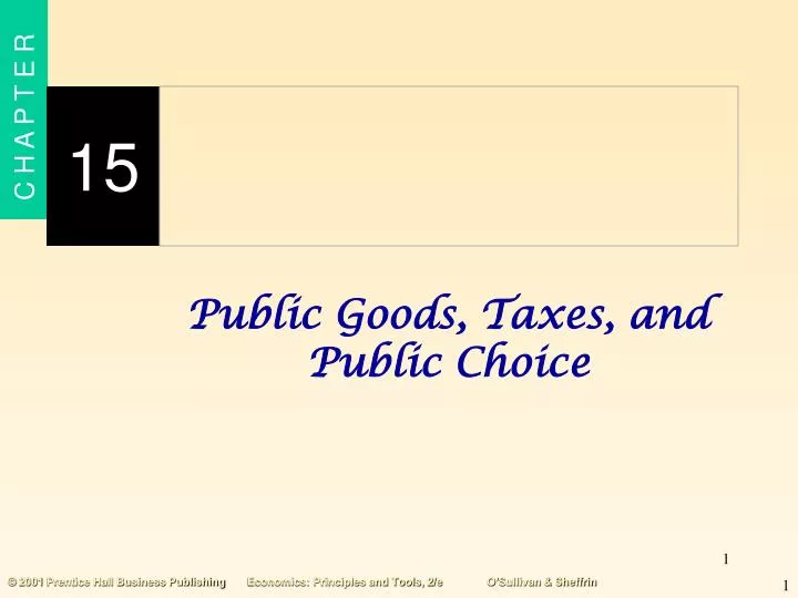 public goods taxes and public choice