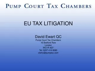 EU TAX LITIGATION