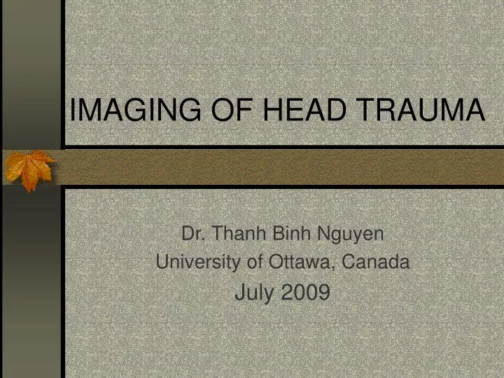 imaging of head trauma