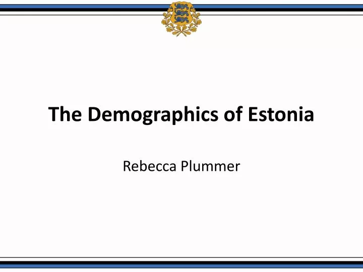 the demographics of estonia