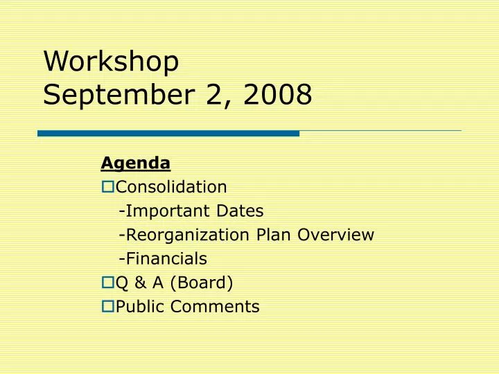 workshop september 2 2008