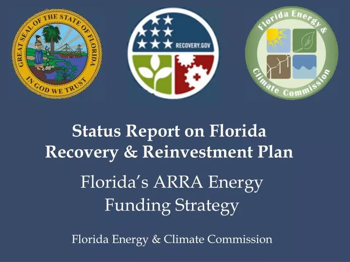status report on florida recovery reinvestment plan