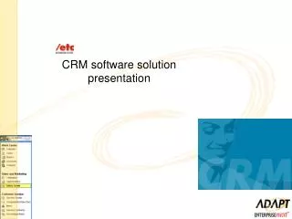 CRM software solution presentation