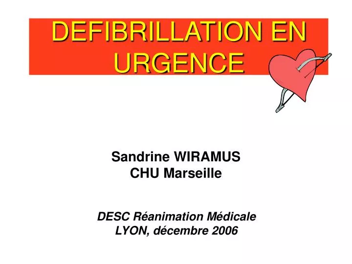 defibrillation en urgence