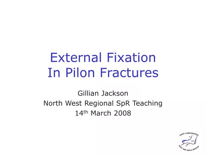 external fixation in pilon fractures