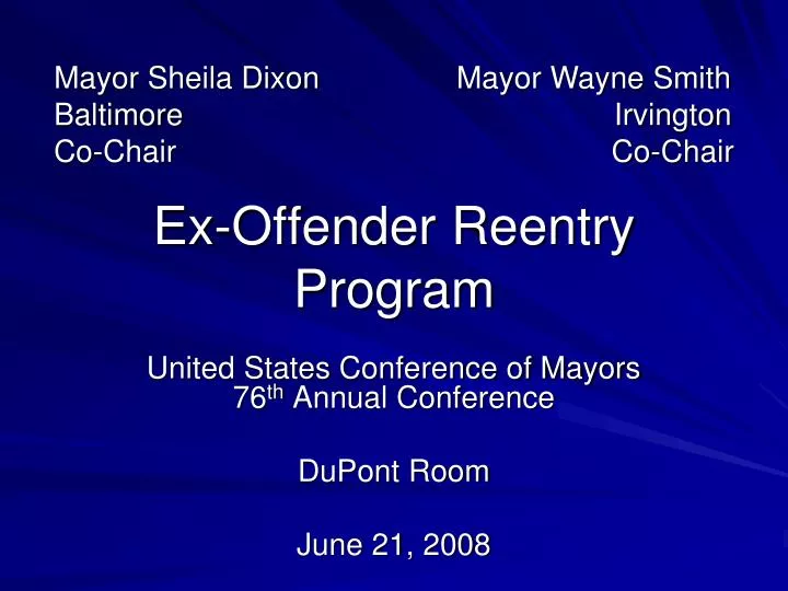 ex offender reentry program