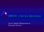 MD850: e-Service Operations - slide 1