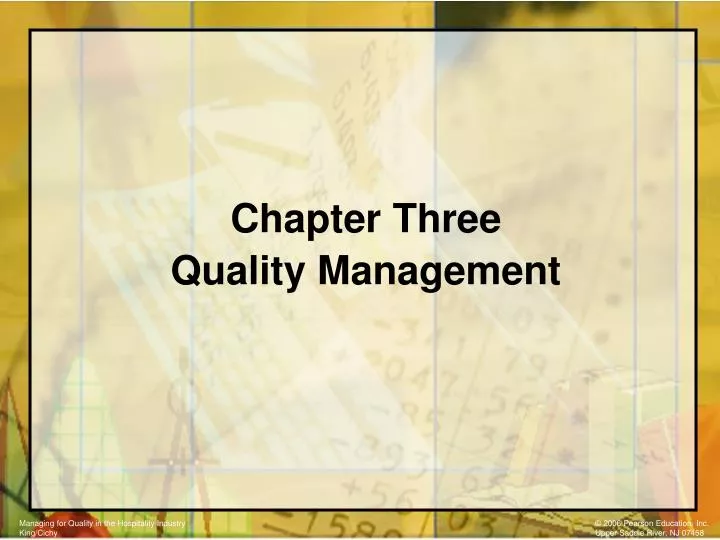 chapter three quality management
