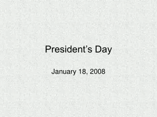 President’s Day