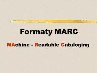 Formaty MARC