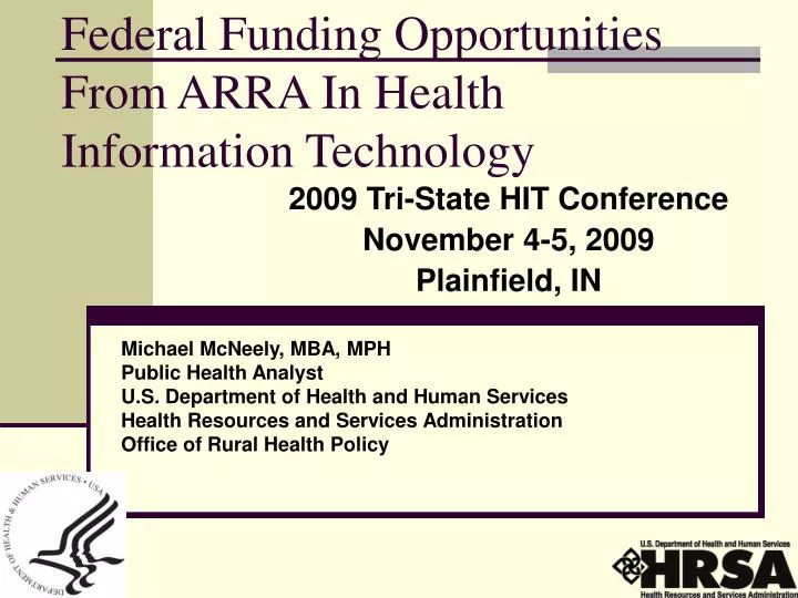 federal funding opportunities from arra in health information technology