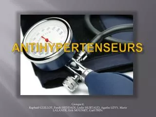 antihypertenseurs