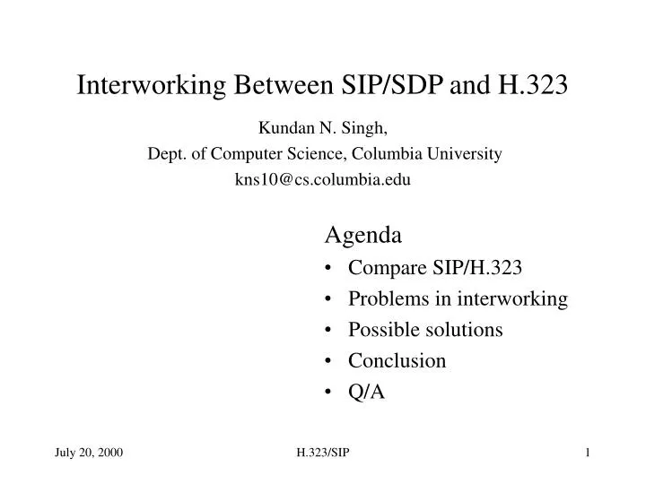 interworking between sip sdp and h 323