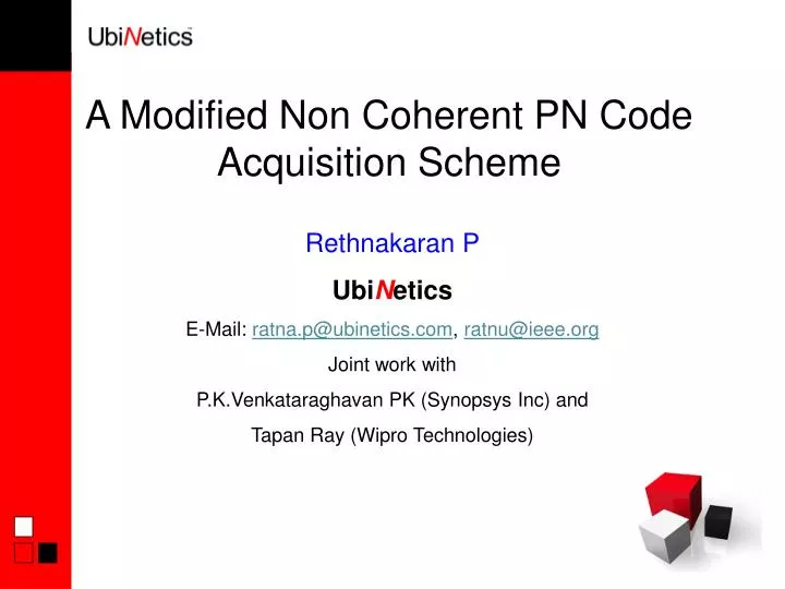 a modified non coherent pn code acquisition scheme