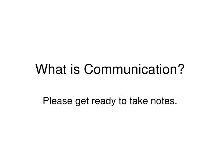 what is communication