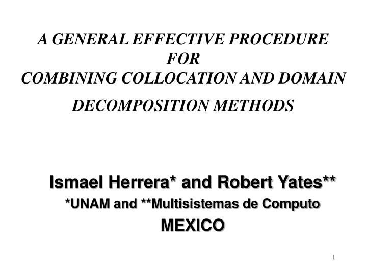 a general effective procedure for combining collocation and domain decomposition methods