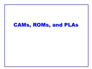 CAMs, ROMs, and PLAs