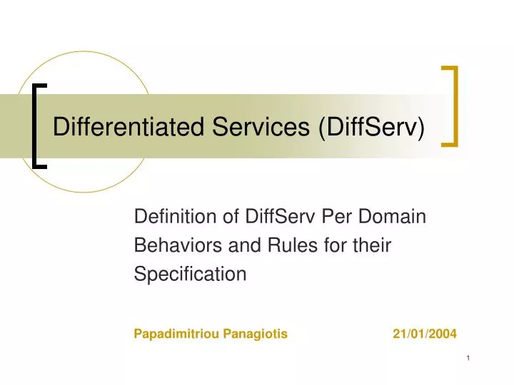 differentiated services diffserv