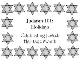 Judaism 101: Holidays