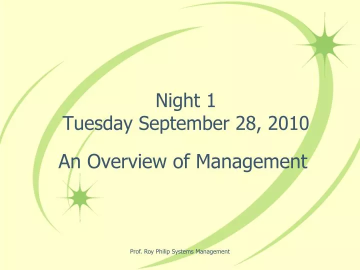night 1 tuesday september 28 2010
