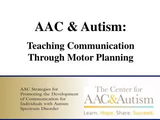 AAC &amp; Autism: Teaching Communication Through Motor Planning