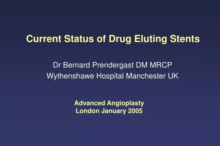 advanced angioplasty london january 2005
