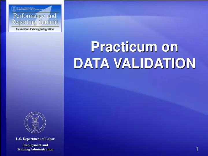 practicum on data validation