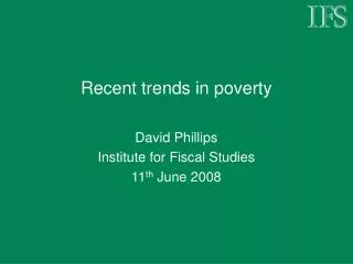 Recent trends in poverty