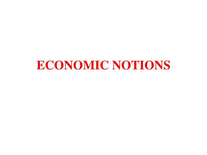 economic notions