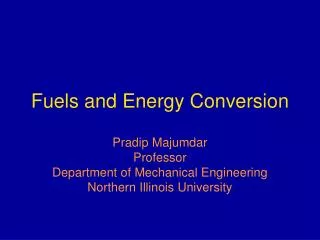 Fuels and Energy Conversion
