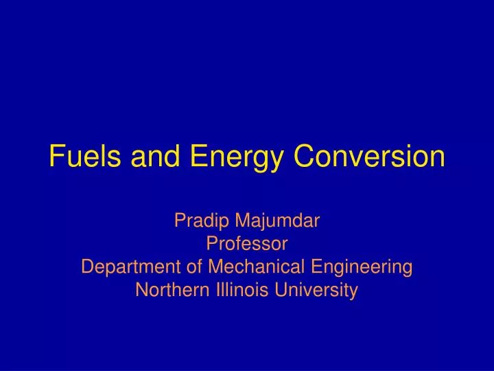 fuels and energy conversion