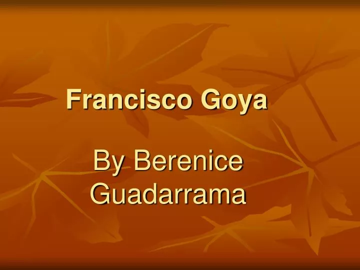 francisco goya