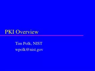PKI Overview