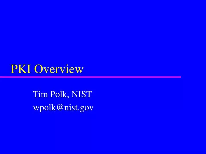 pki overview