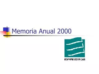 Memoria Anual 2000