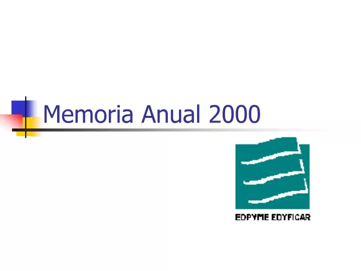 memoria anual 2000